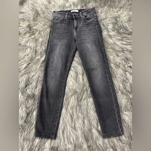 7 For All Mankind Dark Gray Skinny Jeans